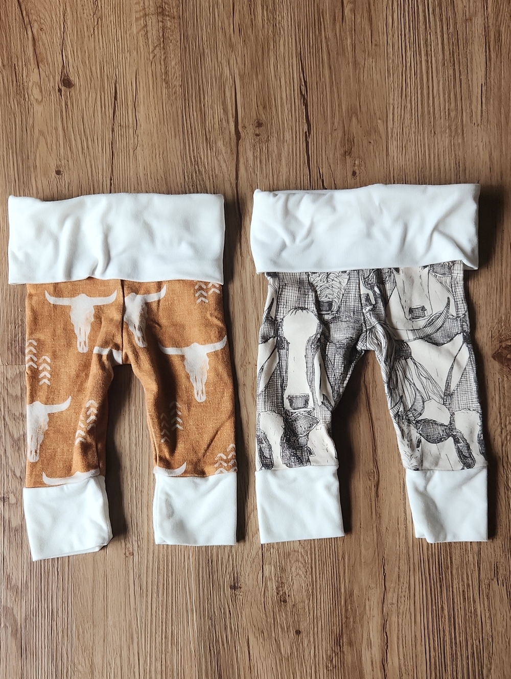 Baby Foldover Waistband Leggings in Western Prints - 0-6M